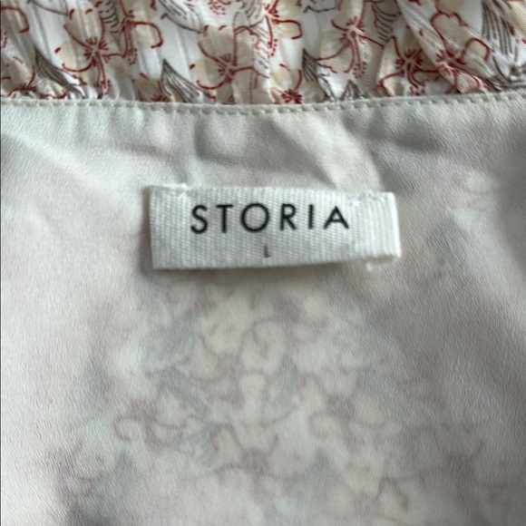 Storia Cream and Pink One Shoulder Sundress - Picture 2 of 4